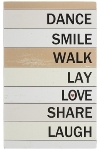 wooden plate "Dance Smile Walk"