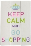 wooden plate "Go Shopping"