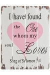 wooden plate "I have found the one"