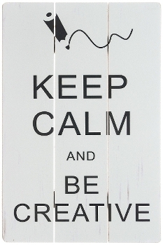 wooden plate "Be creative"