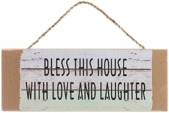 wooden plate "Bless this house"