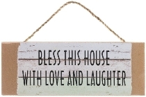 wooden plate "Bless this house"