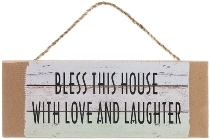 wooden plate "Bless this house"
