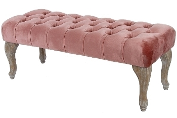 upholstered bench "Rose Senna" with buttons