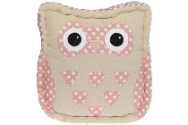 seat cushion owl "Anna", pink