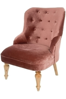 Armchair with buttons, rose, approx. 88 x 60
