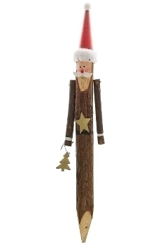 santa claus garden stick, material: pine wood,