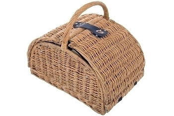 picnic basket "Mia", blue/white for 4