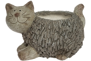 Pflanztopf Katze in Steinoptik, aus Magnesia