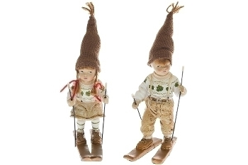 S/2 Winterkinder-Skiläufer mit Stoffmütze,