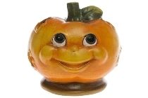 pumpkin windlight with comic face,