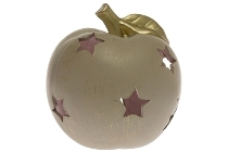 Apple shaped candle house with gold painting
