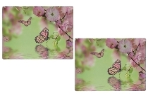 Platzset "Rose & Schmetterling" 2er Satz, aus