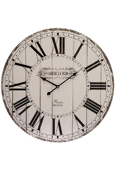 wall clock "Cafe de la tour", wooden