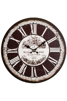 wall clock "Welcome", wooden