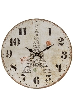 wall clock "Eiffelturm III", wooden