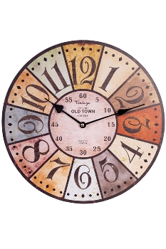 wall clock "Old Town", wooden