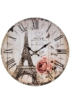 wall clock "Eiffelturm I", wooden