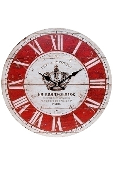 wall clock "Crown", wooden