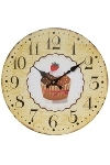 wall clock "Cupcake brown", wooden