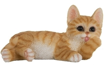 Katze "Gizmo", gelb/weiß getigert
