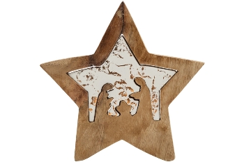 Deco Star Nativity house, 20 cm