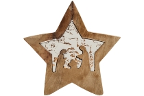 Deco Star Nativity house, 20 cm