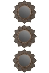 Set of 3 mirrors "PAMBU" Ø 25 cm