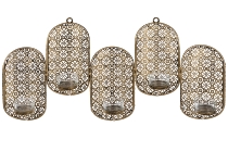metal wall sconce with 5pcs glass