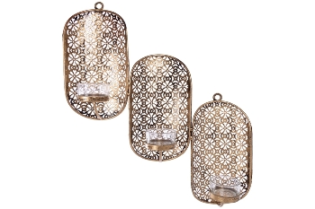 Wand-Kerzenhalter, 3er Set