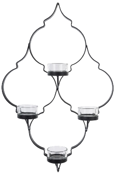 wall tealightholder with 4 cups,