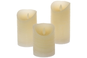 3er Set LED Kerzen "Nature"