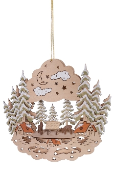 wood window picture with deer decoration 2 layers 8LEDs with 2AA battery