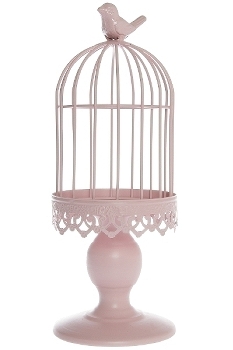 Kerzenhalter-/Dekovogelkäfig "Natan" H 32cm