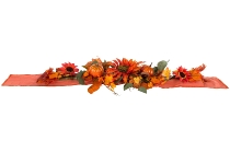 Artifical flower decorative belt  with artifical orange sunflowers, pumpkins