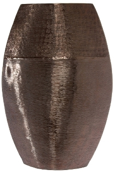 VASE "Valente" HAMMERED-GRIND BRONZE  (LG)