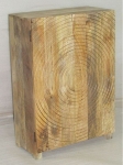 WOODEN 2 DOOR ALMIRAH W/CIRCLE DESIGN CARVING
