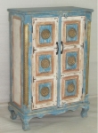 WOODEN CURVED DESIGN 2 DOORS ALMIRAH W/BRASS &