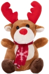 Christmas deer with glowing red nose and sound: We wish you a Merry X'mas,