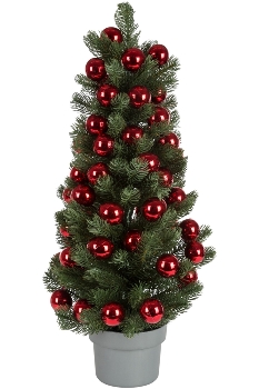 Christmas PE tree with 40 mm ball ornament
75 pcs x 40 mm ball ornament in