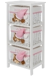 chest of drawers "Sleepy Bear", white/pink, w