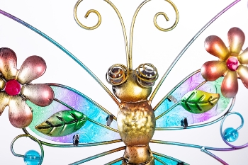 Butterfly with glass decor