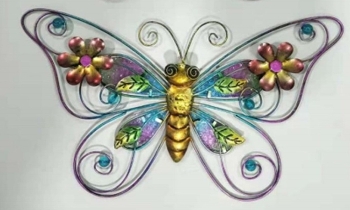 Butterfly with glass decor