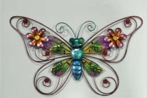 Butterfly with glass decor