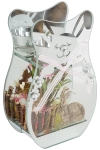 LED glass candle holder, packing: 1pc in mailorder box (styrofoam protected