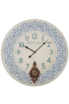 wall clock "Blue Sky", wooden