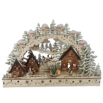 Wooden lightbridge with LED in scene of Christmas Market with motor 15 LED,