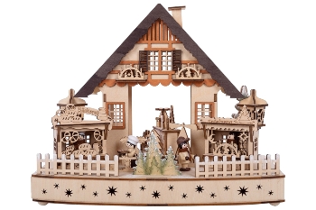 Christmas Market  9LED,3AA battry, motor, music, battery not