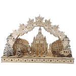 Wooden lightbridge with LED in scene of Church with motor 15 LED, 3AA battery,