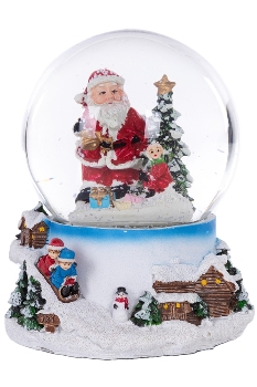 100mm musical snow ball,falling snow with music,light in the ball, 3AAA